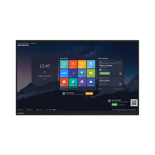 Clevertouch UX Pro Edge Clevercast Android EDLA Interactive Panel