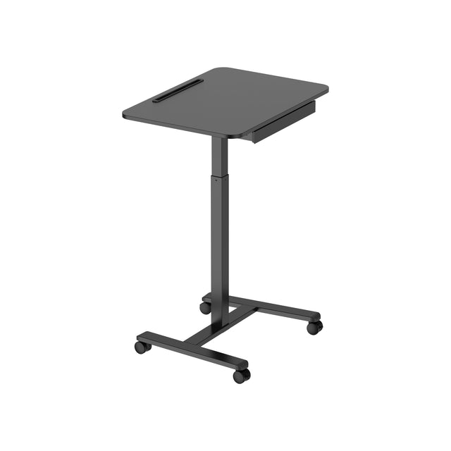 Mobile Sit Stand Desk - Black/White