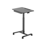 Mobile Sit Stand Desk - Black/White