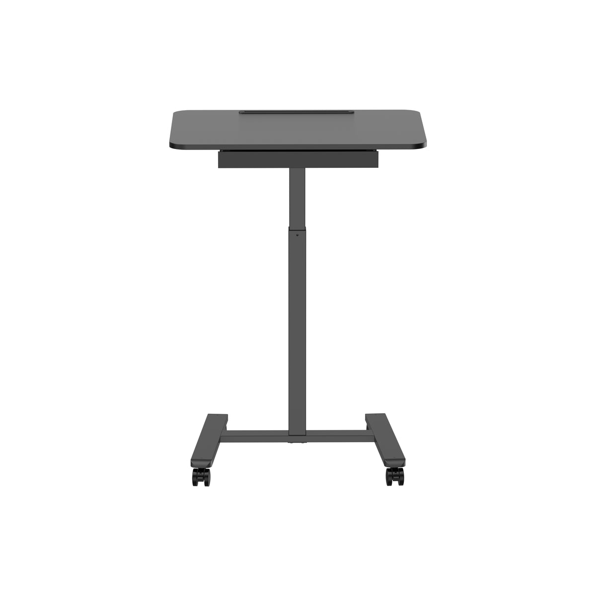 Mobile Sit Stand Desk - Black/White