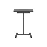 Mobile Sit Stand Desk - Black/White