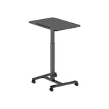 Mobile Sit Stand Desk - Black/White