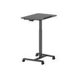 Mobile Sit Stand Desk - Black/White