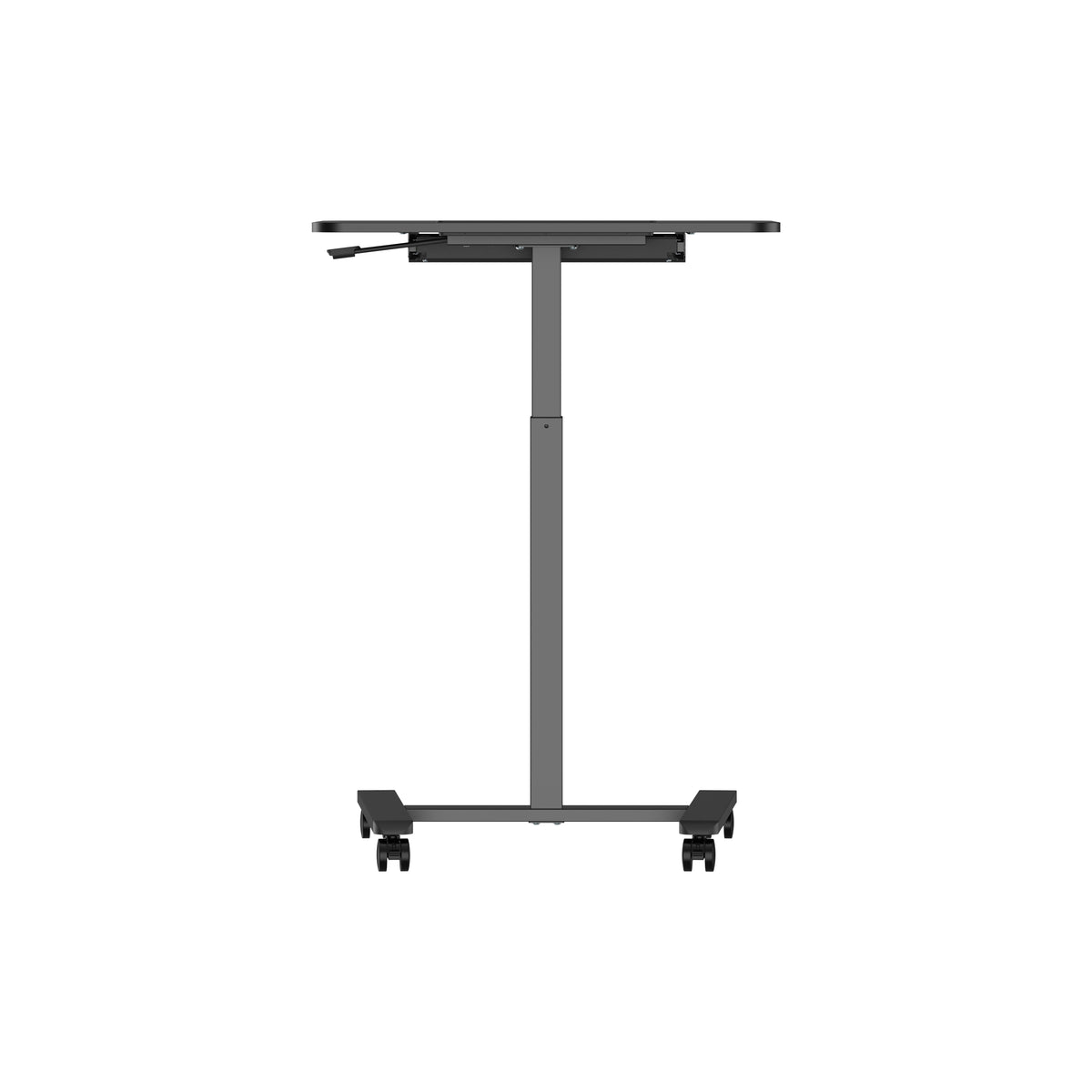 Mobile Sit Stand Desk - Black/White