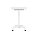 Mobile Sit Stand Desk - Black/White