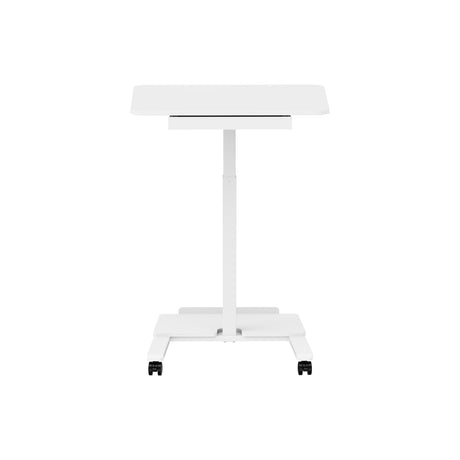 Mobile Sit Stand Desk - Black/White