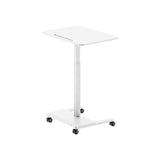 Mobile Sit Stand Desk - Black/White