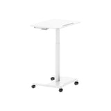 Mobile Sit Stand Desk - Black/White