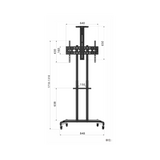 Mobile Screen Trolley Max weight 50Kgs