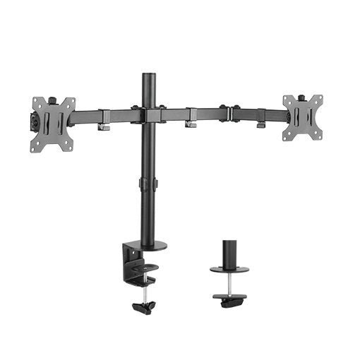 Double Joint Articulated Twin Monitor Arm (Desk Clamp) 8 Kg 17.6 lbs