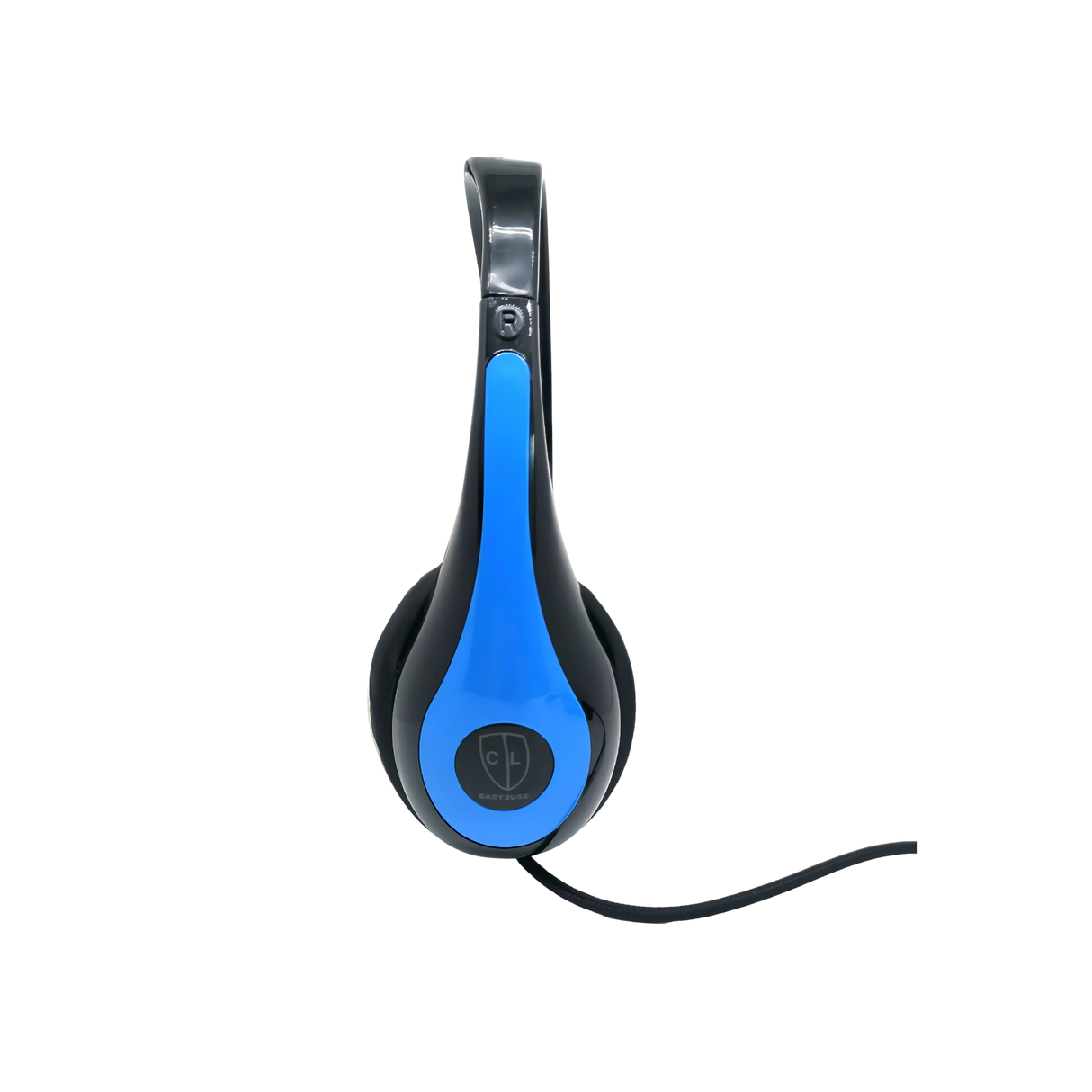 Lightweight Black/Blue Headphone braided cable microphone and 2 x 3.5 connectors