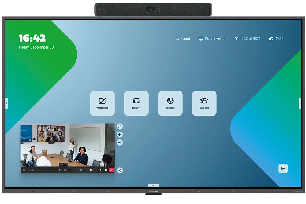 i3CONNECT Aspen 4 MTR Bundle 75" Interactive Display with Microsoft Teams Integration