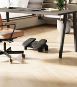 Adjustable Black Massage Footrest with Split Pedals