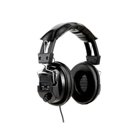 Quality Black Stereo Headphones with vol ctrl on earpiece