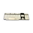 Easy2Use USB Keyboard with Braided Cable - Large Black Font on White Keys