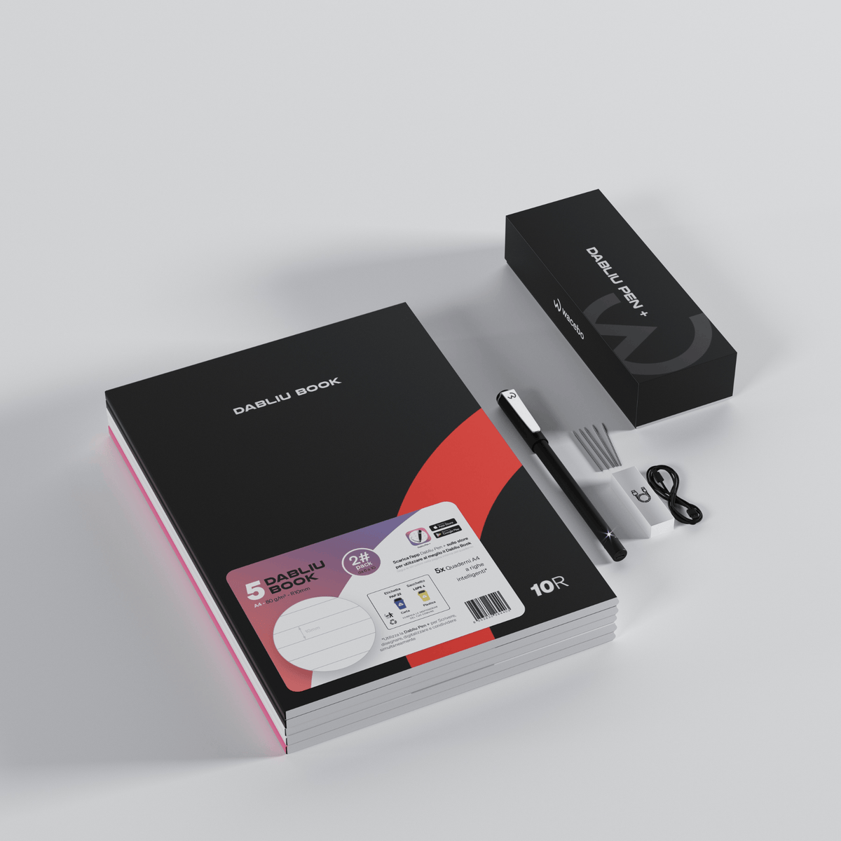 Wacebo Pack of 5 notebooks with rows 10mm from 6 - 10 – Crusader AV