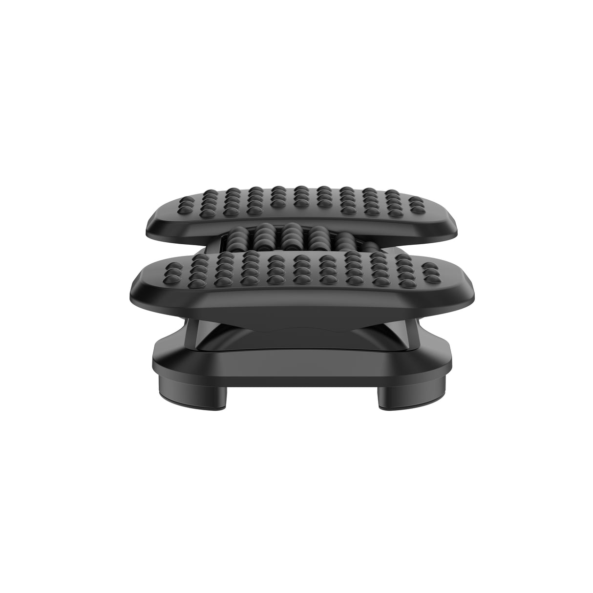 Adjustable Black Massage Footrest with Split Pedals