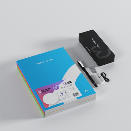 Wacebo Pack of 5 notebooks with rows 10mm from 1 - 5