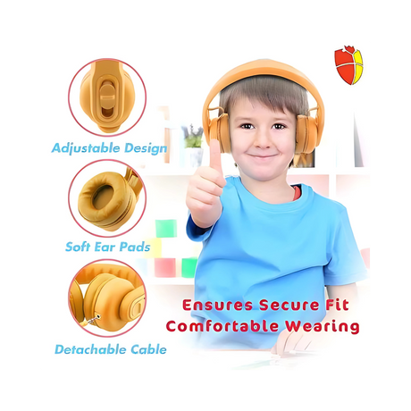 Almost Unbreakable Coloured SEN Orange Headphones 4 Pole, USB, or USB-C