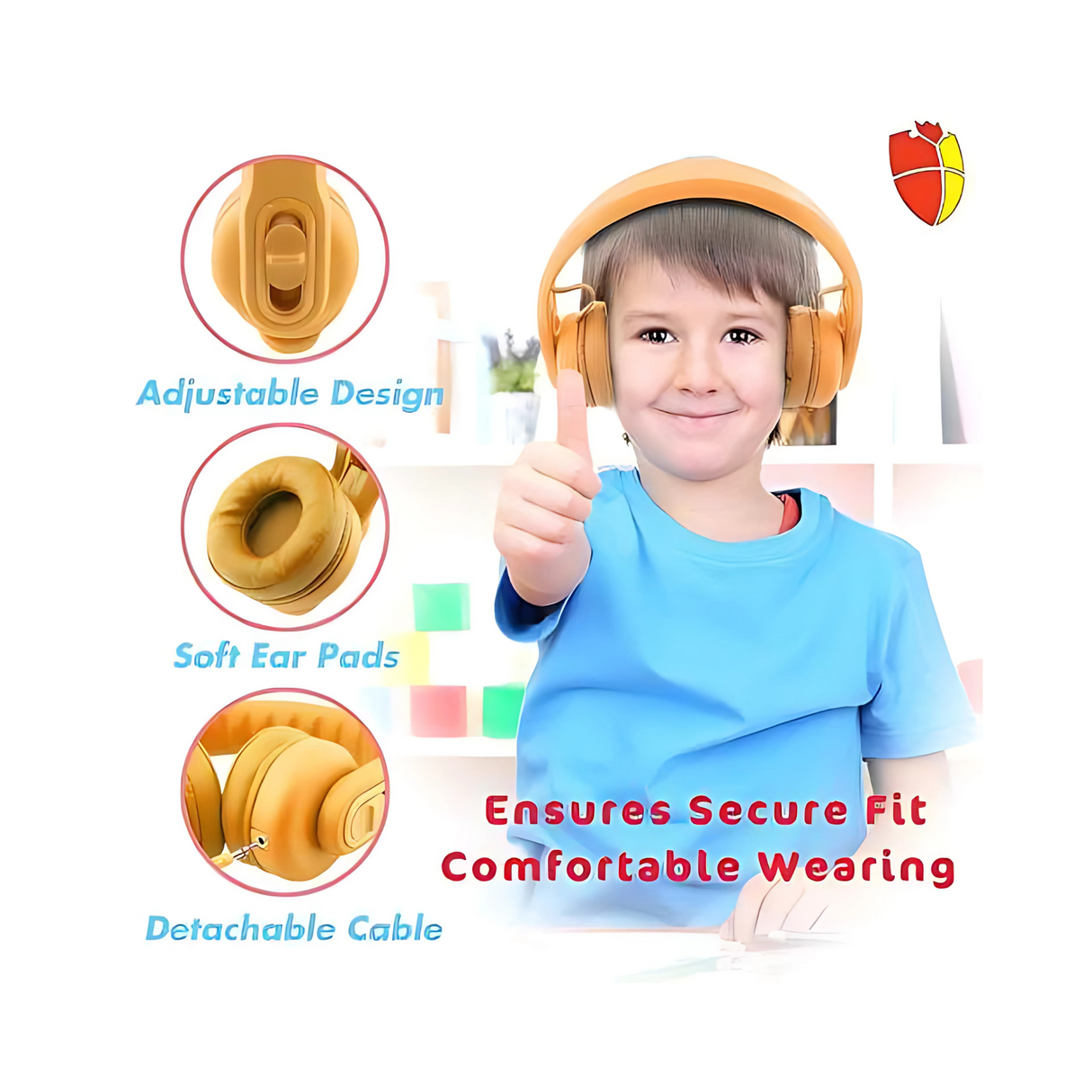 Classroom Headphone Set (24 Almost Unbreakable Orange, 4 Pole, USB, or USB-C)