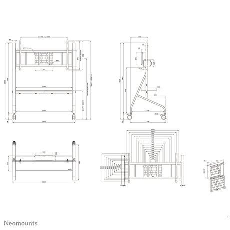 Neomounts FL50-575 MOVE Mobile Floor Stand