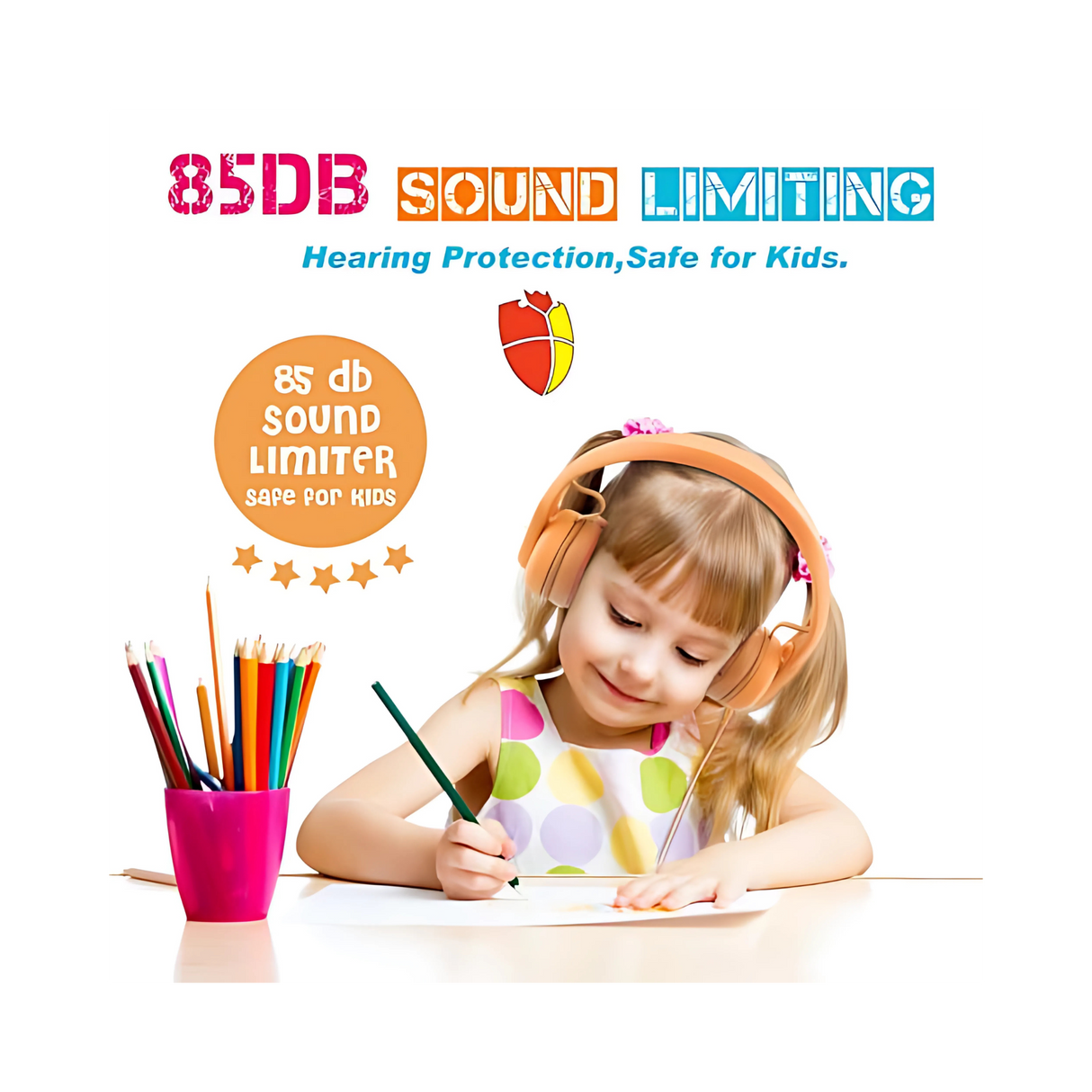 Classroom Headphone Set (24 Almost Unbreakable Orange, 4 Pole, USB, or USB-C)