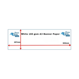 160gsm Matt White Banner Media - 297 x 900mm