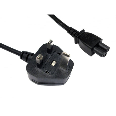 UK Plug to C5 (Clover Leaf)  Mains Lead - 1.8m