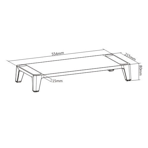 White Birch Monitor Riser 100mm High