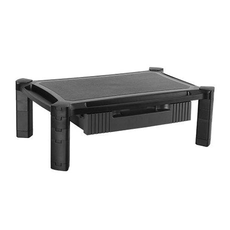 Height Adjustable Desktop Monitor Stand with Drawer - 330mm x 500mm