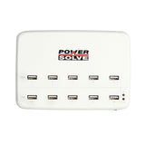 10 Port USB Charging Hub White PLV60