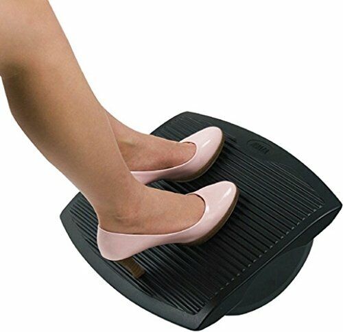 Ergonomic Rocking Footrest Black