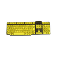 Easy2Use USB Keyboard with Braided Cable - Large Black Font on Yellow Keys
