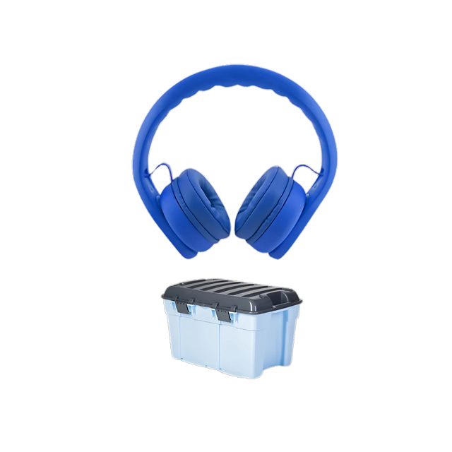 Classroom Headphone Set (24 Almost Unbreakable Blue, 4 Pole, USB, or USB-C)