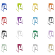 Spaceforme en one Skidbase Low Back Stool