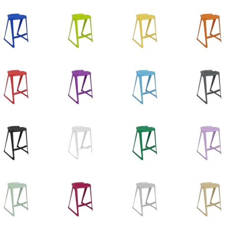 Spaceforme en one Skidbase Low Back Stool
