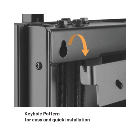 Height-Adjustable Wall Mount for Displays from 50" to 65" & 60kg