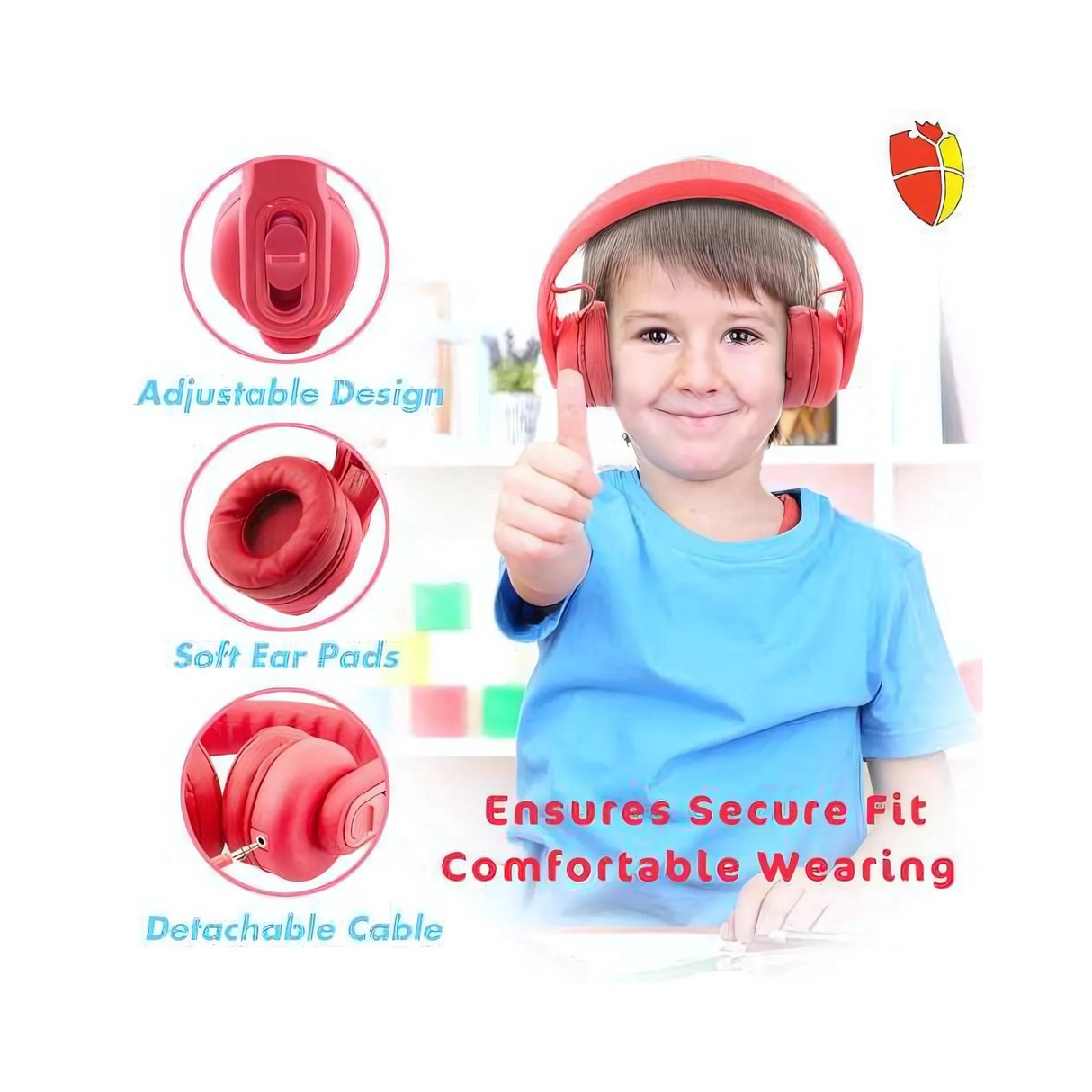 Classroom Headphone Set (24 Almost Unbreakable Red, 4 Pole, USB, or USB-C)