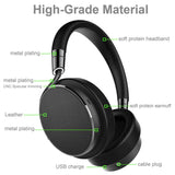 Active Noise Cancelling Headphones Wired - Black