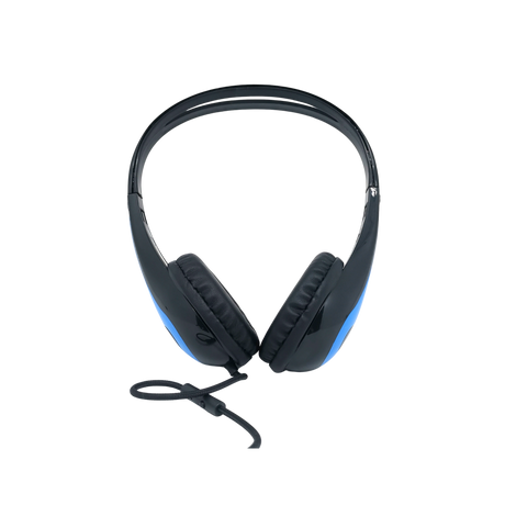 Lightweight Black/Blue Headphone braided cable microphone and 4 pole connector