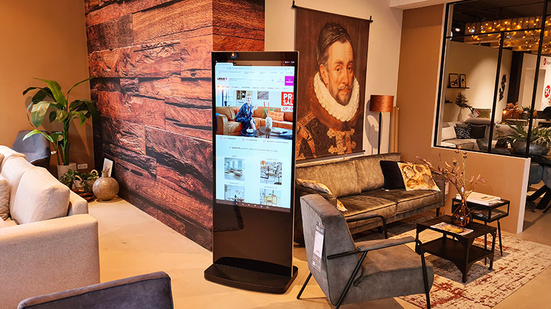 Allsee Black Freestanding PCAP Touch Screen Posters