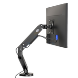 Single Gas Spring Monitor Arm Desk Mount (17"-32" Screens, 2-9kg Load, VESA 75/100)