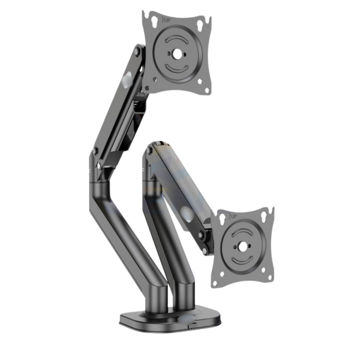 Twin Gas Spring Monitor Arm Desk Mount (17"-32" Screens, 2-9kg Load Per Arm, VESA 75/100)