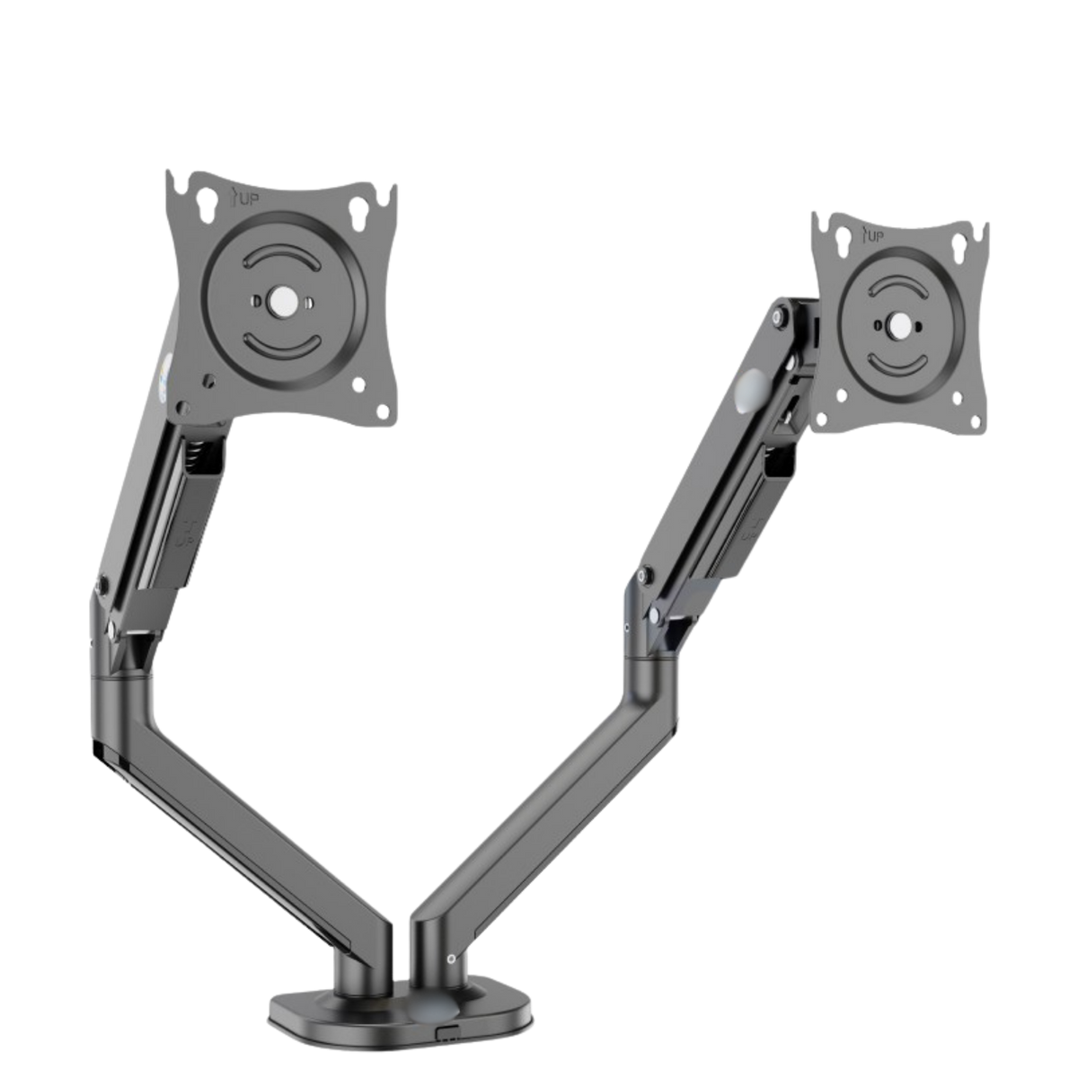 Twin Gas Spring Monitor Arm Desk Mount (17"-32" Screens, 2-9kg Load Per Arm, VESA 75/100)