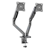 Twin Gas Spring Monitor Arm Desk Mount (17"-32" Screens, 2-9kg Load Per Arm, VESA 75/100)