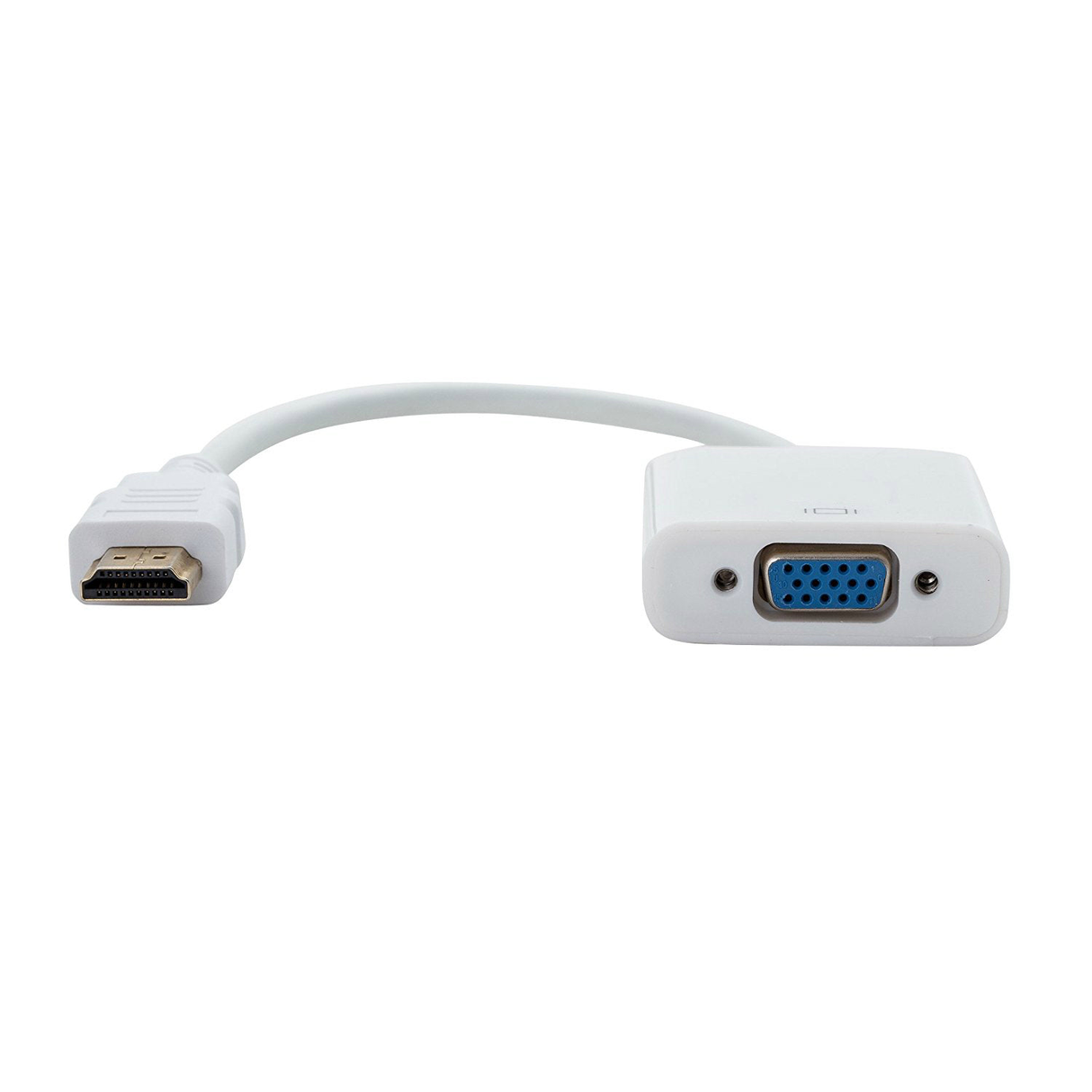 HDMI (M) to VGA (F) Leaded Adaptor (White)