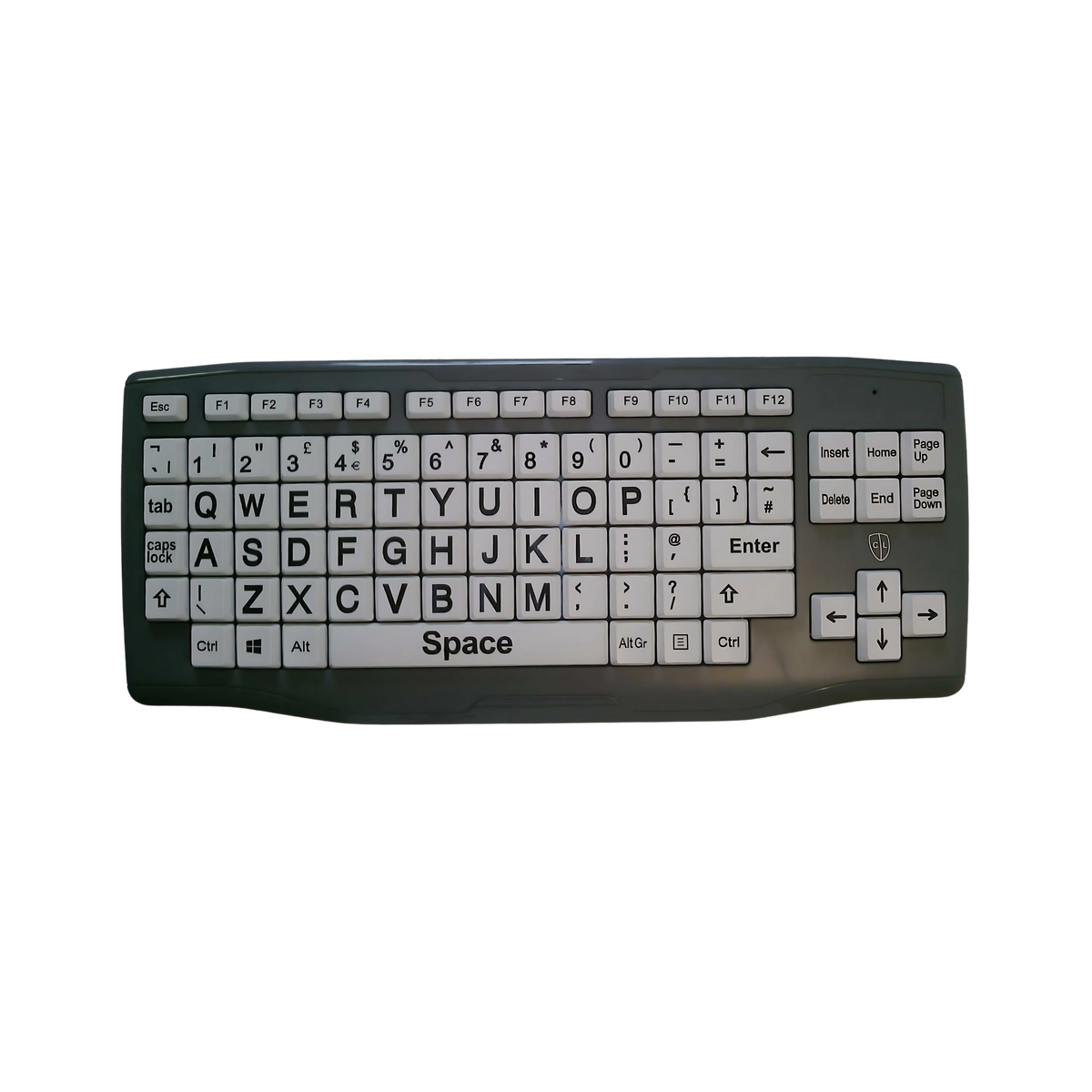 Keyboard With Large Control Key Easy2Use Large Key Large Black Print White Keys Keyboard – Crusader AV