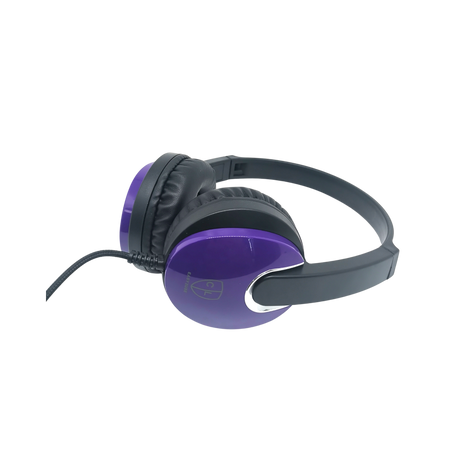 Quality Headphone with microphone, braided cable and 4 Pole connector -  Purple