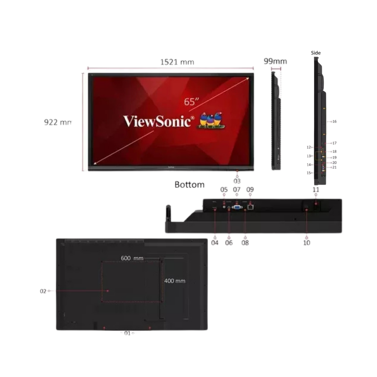 ViewSonic IFP6550 Grade A Refurb