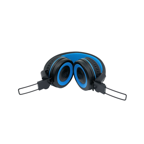 Foldable, Lightweight yet Rugged Black/Blue headphone Braided cable Mic 4pole